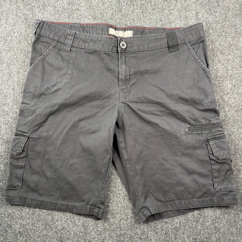 Dickies Mens Relaxed Fit Cargo Shorts Charcoal Gray Cotton Utility Workwear 18